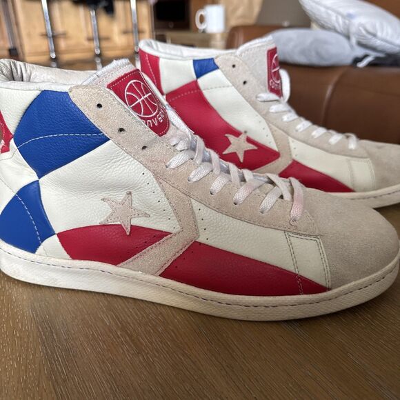 Converse Pro Leather 76 High Men 15 Red White Blue Vintage Basketball Rare main image 15